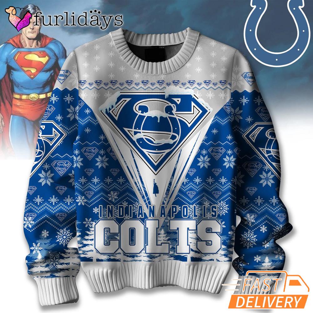 Indianapolis Colts NFL Superman Ugly Christmas Sweater Indianapolis Colts NFL Superman Ugly Christmas Sweater