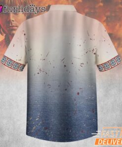 Jonathan Byers S5 Soft Gradient Hawaiian Shirt, Light Wash Stranger Things 5 Merch