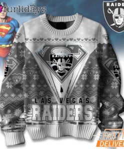 Las Vegas Raiders NFL Superman Ugly Christmas Sweater