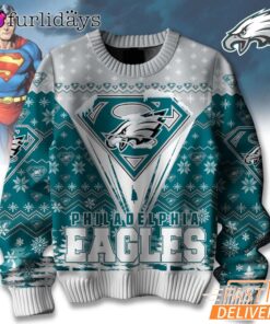 Philadelphia Eagles NFL Superman Ugly Christmas Sweater