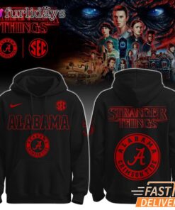 Stranger Things Alabama Crimson Tide Hoodie, SEC Football Fan Sweatshirt For TV Show Lovers