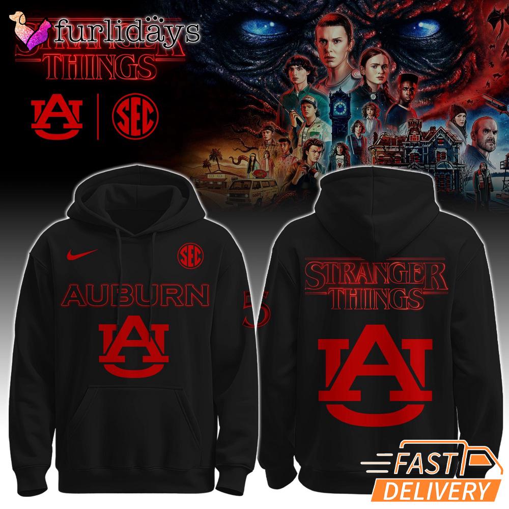 Stranger Things Auburn Tigers Hoodie, SEC Football Fan Sweatshirt For TV Show Lovers Stranger Things Auburn Tigers Hoodie, SEC Football Fan Sweatshirt For TV Show Lovers