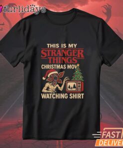 Stranger Things Christmas Movie Watching T-Shirt