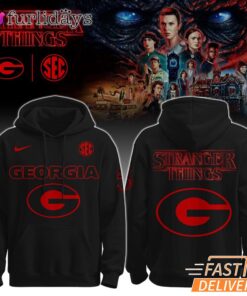 Stranger Things Georgia Bulldogs Hoodie, SEC Football Fan Sweatshirt For TV Show Lovers
