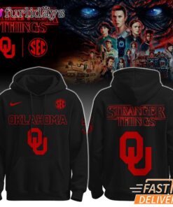 Stranger Things Oklahoma Sooners Hoodie, SEC Football Fan Sweatshirt For TV Show Lovers