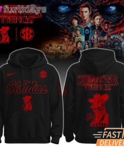Stranger Things Ole Miss Rebels Hoodie, SEC Football Fan Sweatshirt For TV Show Lovers