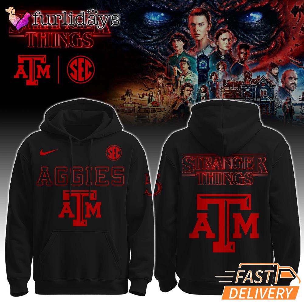 Stranger Things Texas A&M Aggies Hoodie, SEC Football Fan Sweatshirt For TV Show Lovers Stranger Things Texas A&M Aggies Hoodie, SEC Football Fan Sweatshirt For TV Show Lovers