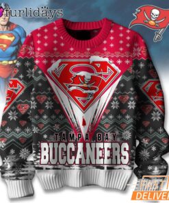 Tampa Bay Buccaneers NFL Superman Ugly Christmas Sweater