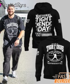 Washington Commanders Happy National Tight End Day Tshirt