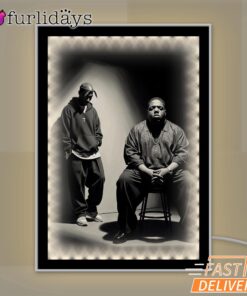 2Pac Biggie Two Legends Sitting Black Mirror Night Light