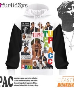 2Pac California Love Collage 3D Hoodie, 90s Music Hoodie