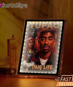 2Pac Classic Portrait Mirror Night Light, Rapper Lamp