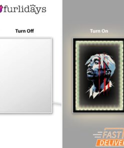 2Pac Only God Can Judge Me Mirror Night Light, Rapper Lamp