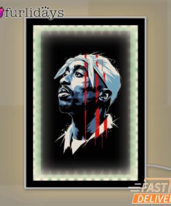 2Pac Only God Can Judge Me Mirror Night Light, Rapper Lamp