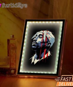 2Pac Only God Can Judge Me Mirror Night Light, Rapper Lamp