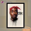 2Pac Red Bandana Art Mirror Night Light, Rapper Lamp
