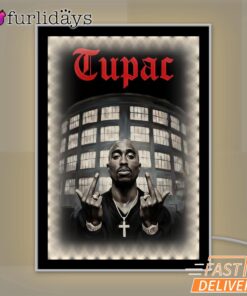 2Pac West Coast Icon Graphic Mirror Night Light, Rapper Lamp