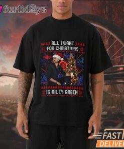 All I Want For Christmas Is Riley Green T-Shirt, Stranger Things Upside Down Holiday Tee