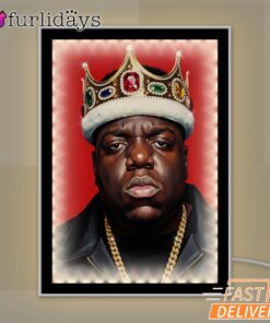 BIG King Crown Red Black Mirror Night Light