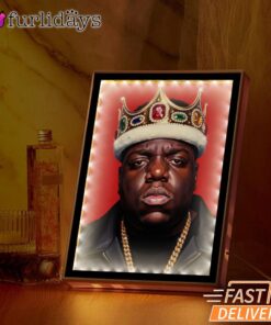 BIG King Crown Red Black Mirror Night Light