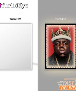 BIG King Crown Red Black Mirror Night Light