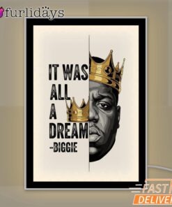 Biggie Dream King Crown Mirror Night Light, Rapper Lamp