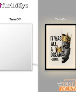 Biggie Dream King Crown Mirror Night Light, Rapper Lamp