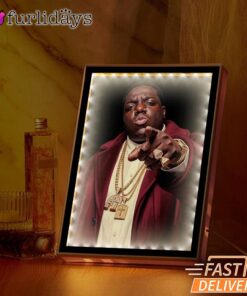 Biggie Red Jacket Boss Mirror Night Light