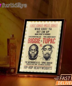 Biggie Tupac Coast Clash Mirror Night Light, Rapper Lamp