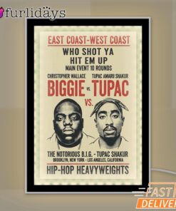 Biggie Tupac Coast Clash Mirror Night Light, Rapper Lamp