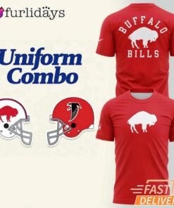 Buffalo Bills 2025 Classic Returns Red Uniform Combo T Shirt