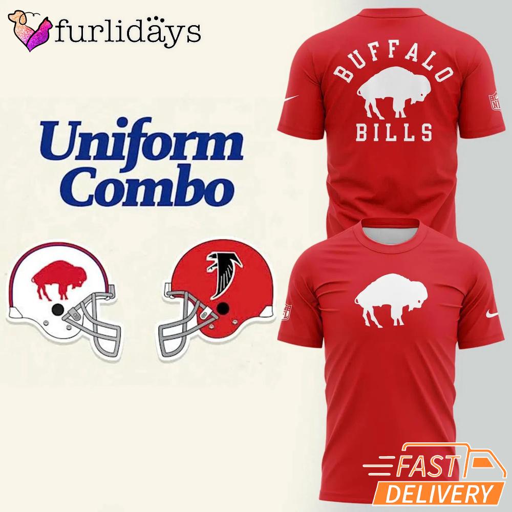 Buffalo Bills 2025 Classic Returns Red Uniform Combo T Shirt Buffalo Bills 2025 Classic Returns Red Uniform Combo T Shirt