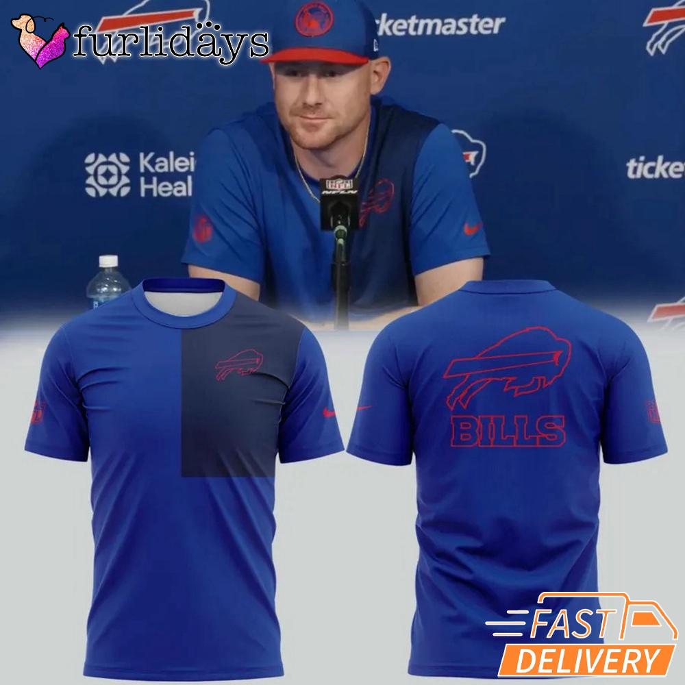 Buffalo Bills 2025 Sideline Blue Performance T Shirt Buffalo Bills 2025 Sideline Blue Performance T Shirt