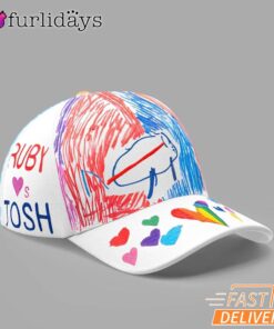 Buffalo Bills Josh Allen 17 Kids Art Style Blue Cap