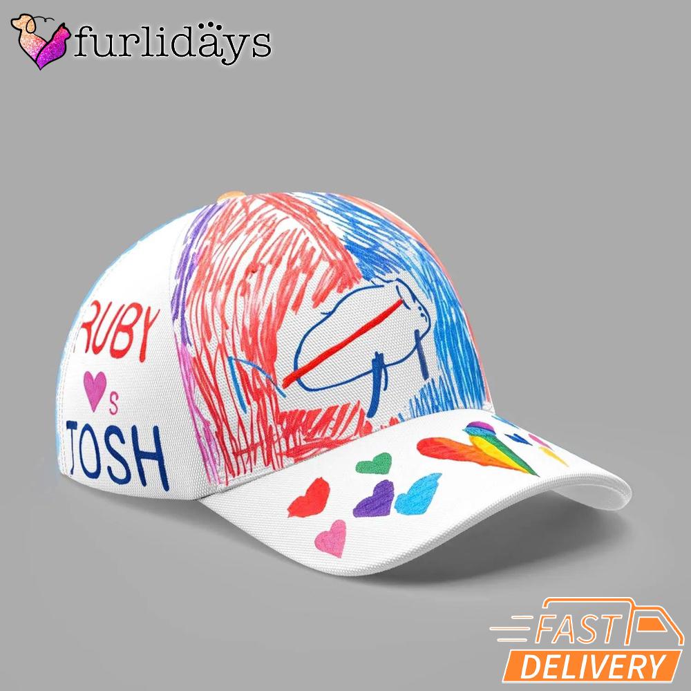 Buffalo Bills Josh Allen 17 Kids Art Style Blue Cap Buffalo Bills Josh Allen 17 Kids Art Style Blue Cap