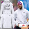 Buffalo Bills Josh Allen 2025 White Sideline Hoodie