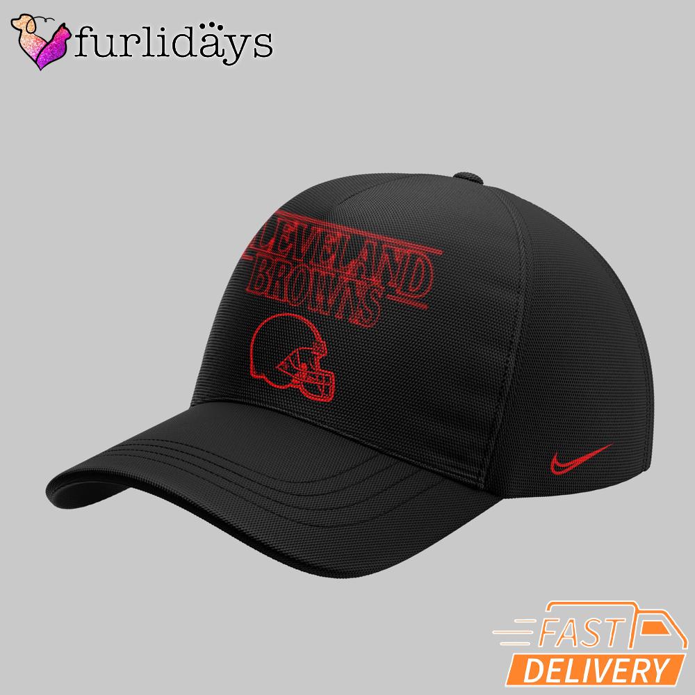 Cleveland Browns Stranger Things Cap, Hawkins Football Crossover Hat Cleveland Browns Stranger Things Cap, Hawkins Football Crossover Hat