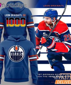 Edmonton Oilers 1000 Career Points Milestone Number Graphic Hoodie