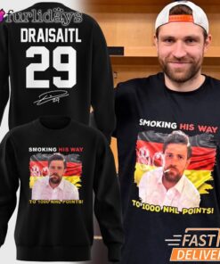 Edmonton Oilers Leon Draisaitl Smoking His Way 1000th NHL Point Sweatshirt