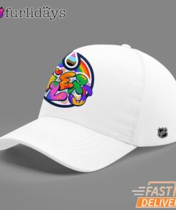 Edmonton Oilers Pride Brain Color Art Logo Baseball Cap