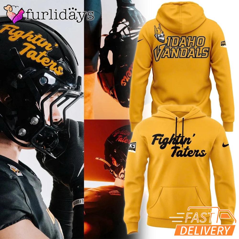 Idaho Vandals Fightin Taters Bold Script Logo Gold Hoodie Idaho Vandals Fightin Taters Bold Script Logo Gold Hoodie