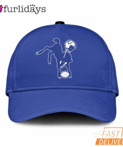Indianapolis Colts Charging Horse Line Art Blue Baseball Cap
