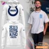 Indianapolis Colts Jesus Is King Faith Graphic White Hoodie