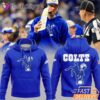 Indianapolis Colts Running Horse Line Art Blue Hoodie