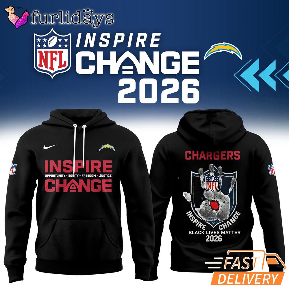 Los Angeles Chargers NFL Black Lives Matter Inspire Change 2026 Hoodie Los Angeles Chargers NFL Black Lives Matter Inspire Change 2026 Hoodie