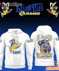 Los Angeles Rams Blink-182 Cartoon Mascot Band Graphic Hoodie