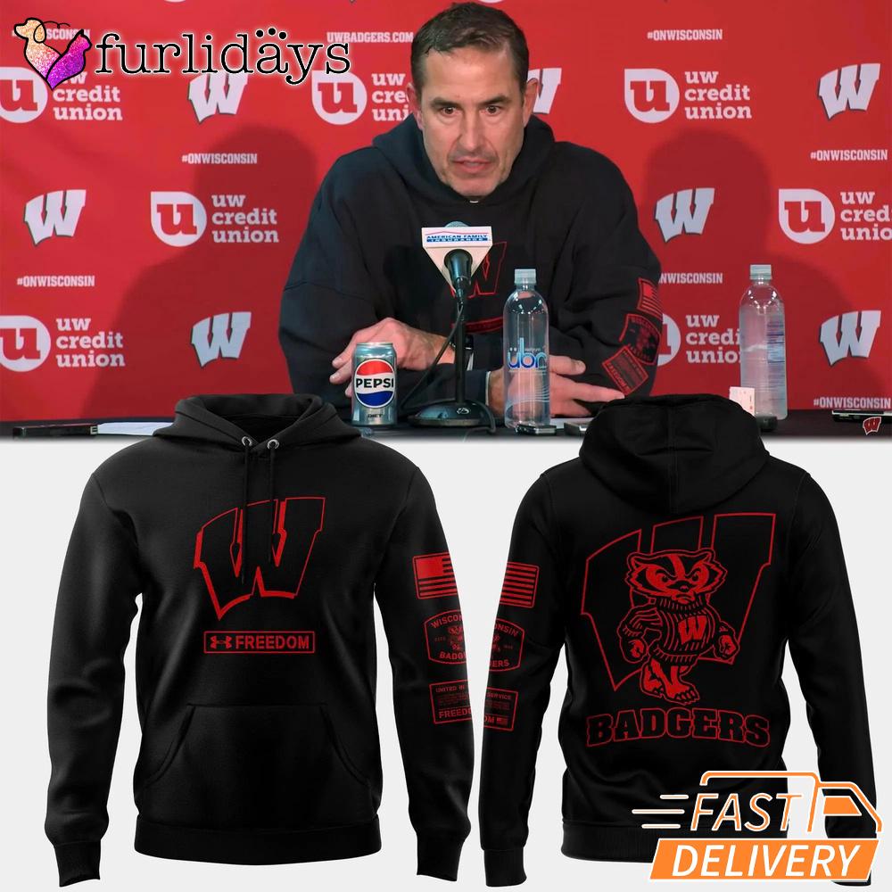 Luke Fickell Wisconsin Badgers Freedom Edition Hoodie Luke Fickell Wisconsin Badgers Freedom Edition Hoodie