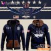 Navy Midshipmen 250th Anniversary Patriotic Crest Graphic Zip Hoodie