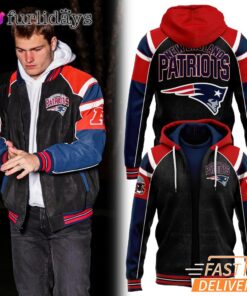New England Patriots G-III Sports by Carl Banks Black Zip Hoodie