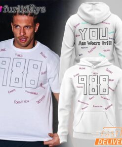 New England Patriots Mack Hollins 988 Suicide Prevention White Hoodie